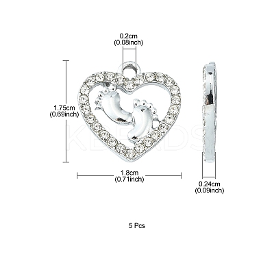 Alloy Rhinestone Pendants ALRI-YW0001-03-1