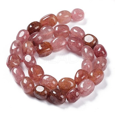 Natural Strawberry Quartz Beads Strands G-C038-02L-1