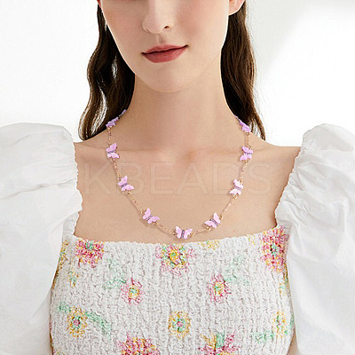 1M Handmade Acrylic Butterfly Link Chains CHC-TA0001-24A-1