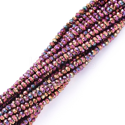 Electroplate Glass Beads Strands EGLA-F149-FP-M-1