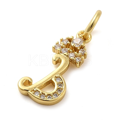 Brass Micro Pave Cubic Zirconia Pendants KK-M273-01G-B-1