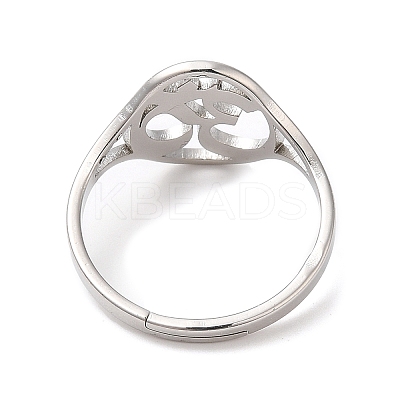 Non-Tarnish 304 Stainless Steel Yoga Adjustable Ring for Women RJEW-M149-24P-1