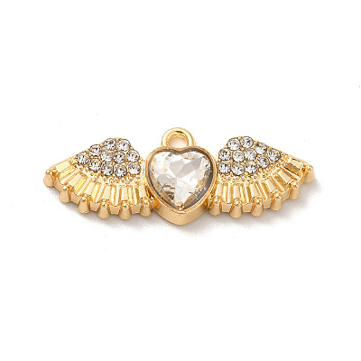 Rack Plating Alloy Rhinestone Charms PALLOY-O106-03G-02-1