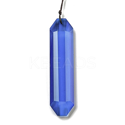Glass Rectangle Hanging Suncatchers HJEW-P018-C04-1