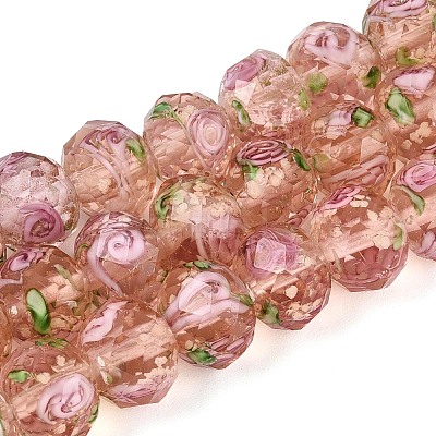 Handmade Luminous Lampwork Beads Strands LAMP-N037-01C-1