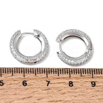 Brass Micro Pave Cubic Zirconia Hoop Earrings KK-CBA8324-24P-04-1
