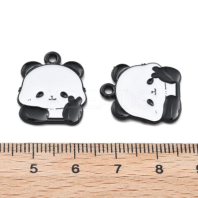 Panda Theme Alloy Enamel Pendants ENAM-F150-03-1