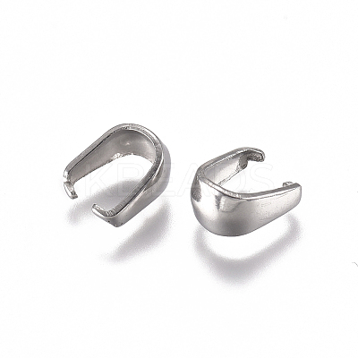 Tarnish Resistant 304 Stainless Steel Snap on Bails X-STAS-L234-158P-1