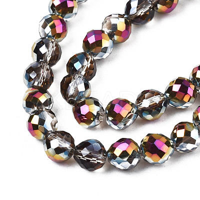 Electroplate Translucent Glass Beads Strands EGLA-N002-26-D02-1