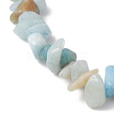 Natural Flower Amazonite Chip Beaded Stretch Bracelets BJEW-JB10689-02-1