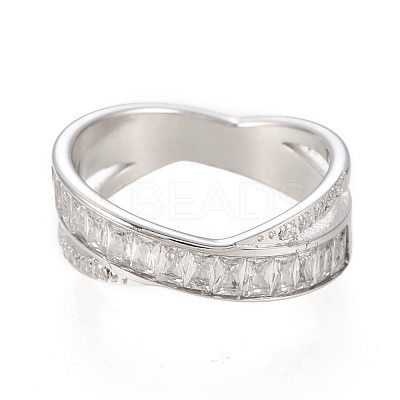 304 Stainless Steel Criss Cross Rings RJEW-H129-05P-1