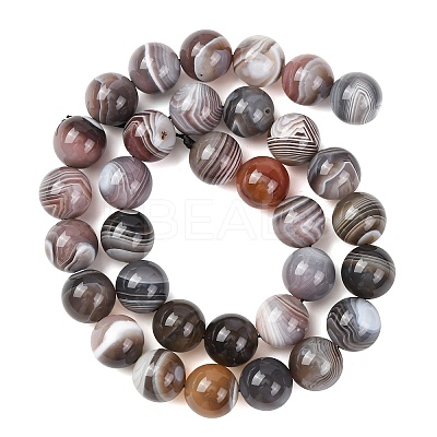 Natural Botswana Agate Beads Strands G-G453-A01-12mm-1