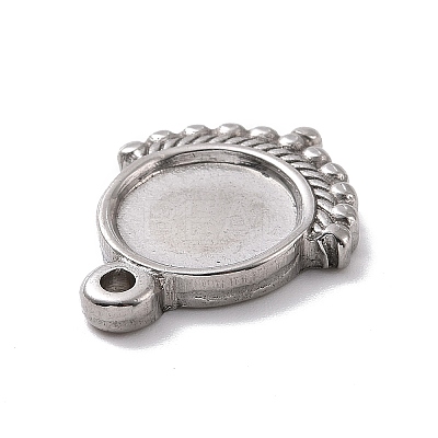 Non-Tarnish 304 Stainless Steel Pendant Cabochon Settings X-STAS-E169-10P-1