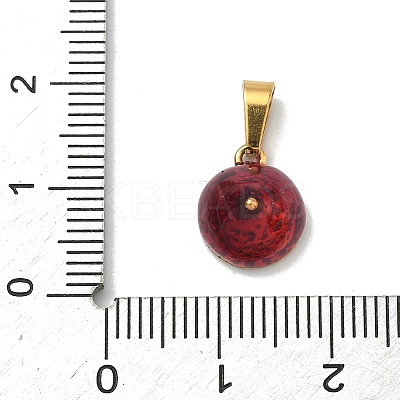304 Stainless Steel Enamel Fruit Vegetable Charms STAS-F336-02K-G-1