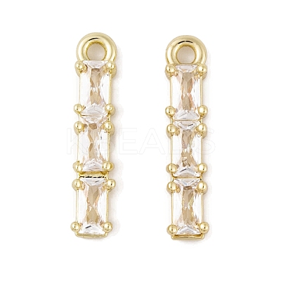 Brass Micro Pave Clear Cubic Zirconia Pendants KK-L212-12G-1