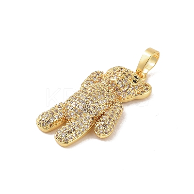 Brass Micro Pave Cubic Zirconia Pendants KK-E111-44C-G-1