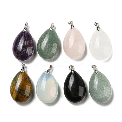 Natural & Synthetic Mixed Gemstone Pendants G-H291-02P-1