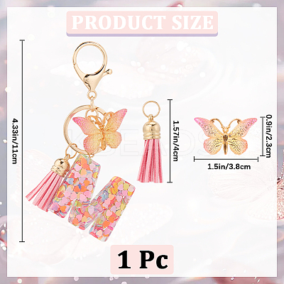 Zinc Alloy Tassel Keychain KEYC-WH20004-12P-1
