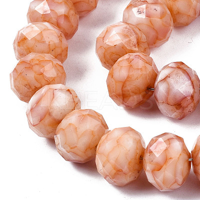 Opaque Baking Paint Glass Beads Strands EGLA-N006-009C-A15-1