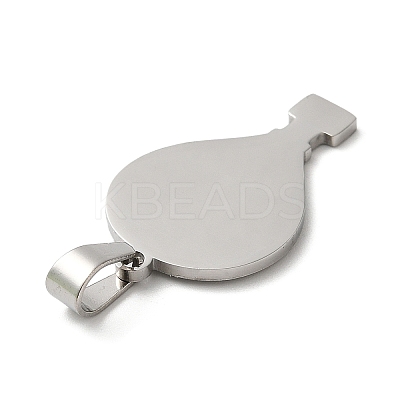 Non-Tarnish 304 Stainless Steel Pendants STAS-C079-09P-1