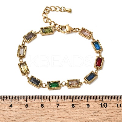 304 Stainless Steel Link Chain Bracelets for Women BJEW-A093-01C-G-1
