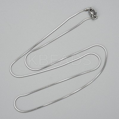 Non-Tarnish 304 Stainless Steel Square Snake Chains Necklaces NJEW-P170-01P-02-1