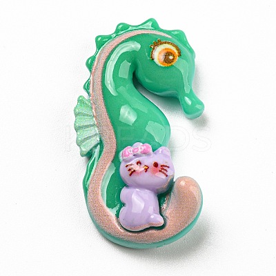 Cute Opaque Resin Cabochons RESI-Q220-03B-1