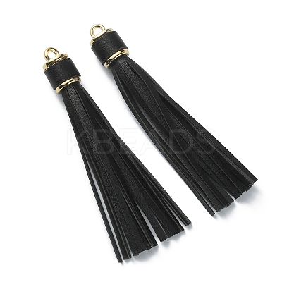 PU Leather Tassel Big Pendants FIND-WH0111-235-1