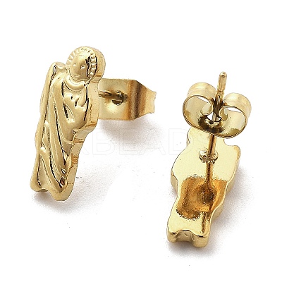 304 Stainless Steel Stud Earrings for Women EJEW-K271-03B-G-1
