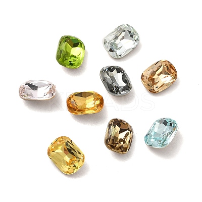 Faceted K9 Glass Rhinestone Cabochons GGLA-R042-01B-1