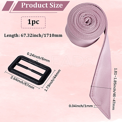 Tie a Knot Polyester Waist Belt with Plastic Buckle AJEW-WH20002-10F-1
