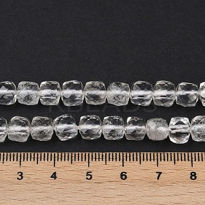 Natural Quartz Crystal Beads Strands G-H078-C33-6mm-1