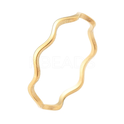 304 Stainless Steel Wave Finger Rings LS-RJEW-I110-01G-1