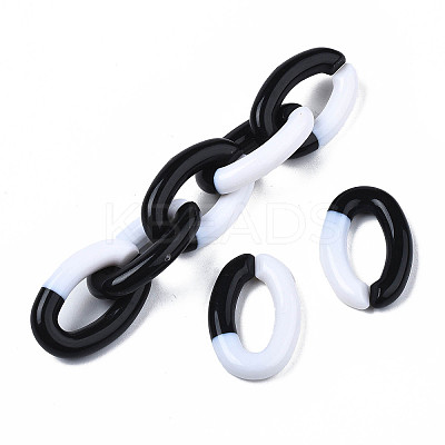 Two Tone Opaque Acrylic Linking Rings OACR-S038-035-1
