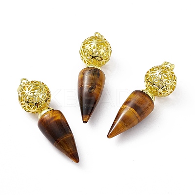 Natural Tiger Eye Big Pendants G-H281-07G-07-1