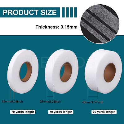 3 Rolls 3 Style Non-Woven Interfacing OCOR-BC0005-30A-1