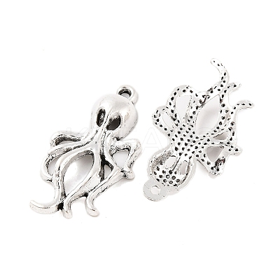 Tibetan Style Alloy Octopus Pendants TIBEP-S270-AS-LF-1