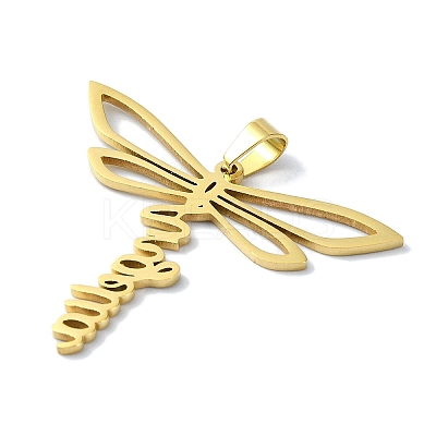304 Stainless Steel Pendants STAS-C097-09G-1
