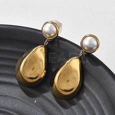 304 Stainless Steel Stud Earrings EJEW-R020-02G-01-1