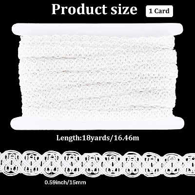 18Yards Polyester Braided Lace Trim OCOR-CY0001-88A-1