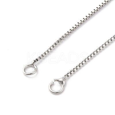 0.9MM Brass Box Chain Necklace Making NJEW-D302-77P-1