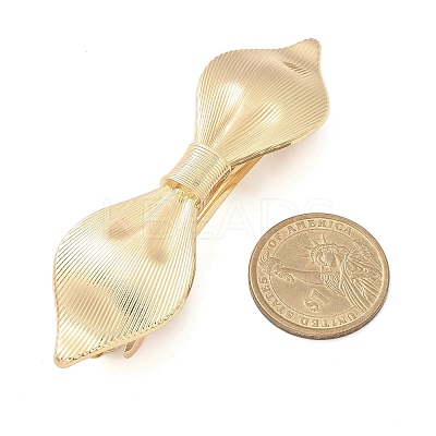Texture Alloy Hair Barrettes AJEW-M043-01G-02-1