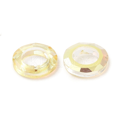 Electroplate Transparent Glass Linking Rings GLAA-F126-01A-1
