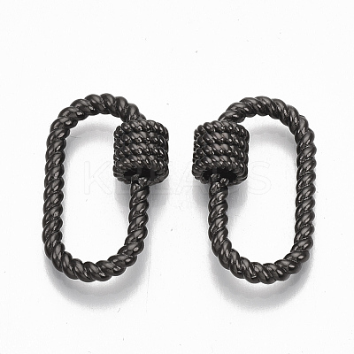 Brass Screw Carabiner Lock Charms KK-T047-02-1