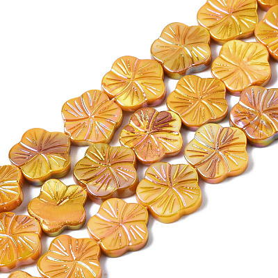 Natural Freshwater Shell Beads Strands SHEL-Q025-002E-1
