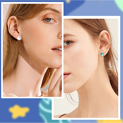 1600Pcs 2 Styles  304 Stainless Steel Flat Round Blank Peg Stud Earring Findings FIND-BBC0003-53B-1