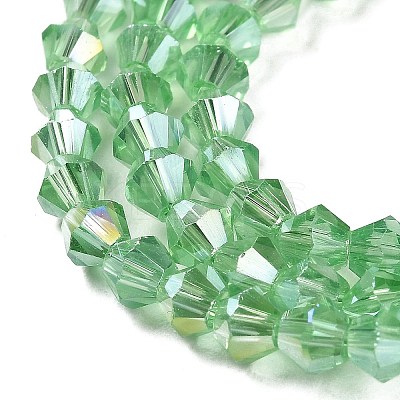 Transparent Electroplate Glass Beads Strands EGLA-A039-T3mm-B24-1