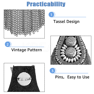 2Pcs Fashionable Tassel Epaulettes DIY-FH0005-31-1