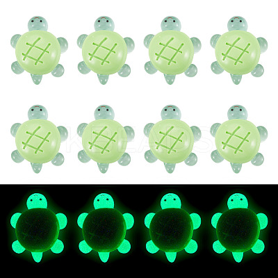 12Pcs Luminous Resin Cabochons RESI-TA0004-55A-1