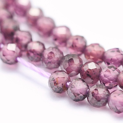 Natural Garnet Beads Strands G-O166-13A-2mm-1
